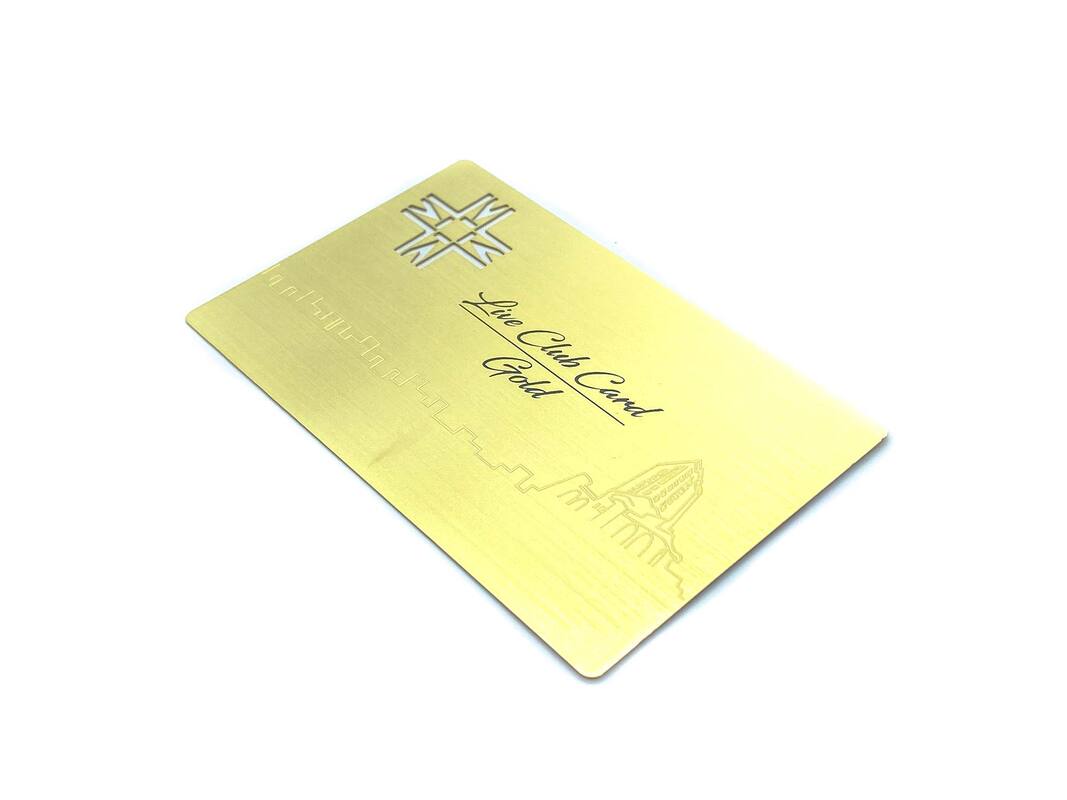 Gold metal card