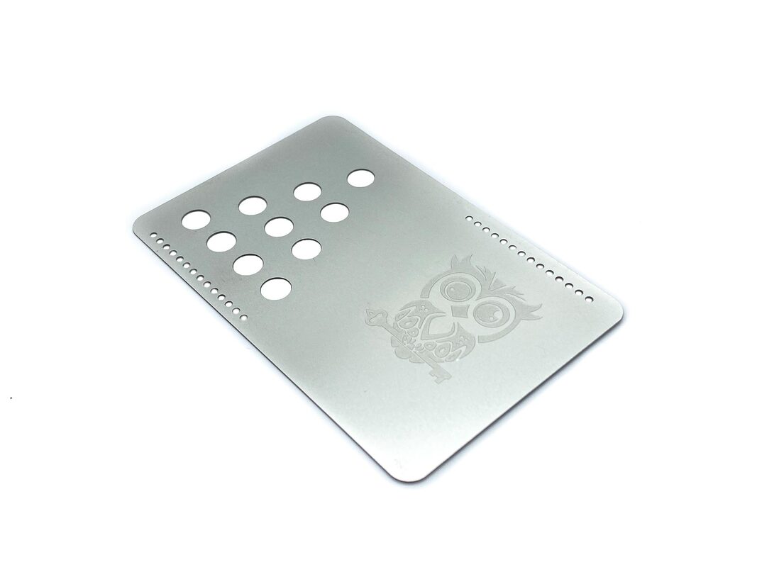 Sliver stainless steel card