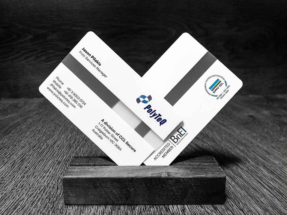 plastic business cards printed by vigor printing