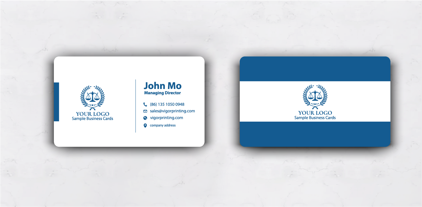 Plastic business cards for lawyer